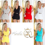 Sexy KouCla V-Sut skort Playsuit Backless barva velikost