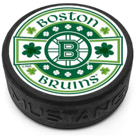 Mustang Puk Boston Bruins St. Patrick's Day Puck
