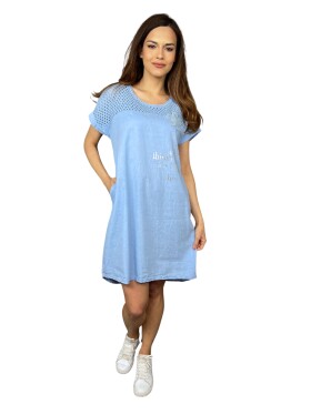 HOSH Šaty Ariana Velikost: UNI, Barva: Světle modrá