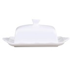 Chic Antique Porcelánová máslenka Provence, bílá barva, porcelán