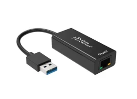 MicroConnect Adaptér USB3.0 A (M) - RJ-45 (F) černá / 1000Mbit/s (USBETHGW10)