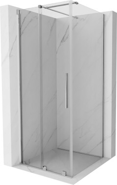MEXEN/S - Velar Obdelníkový sprchový kout 120 x 120, transparent, chrom 871-120-120-01-01