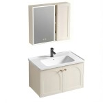 REA - Sada koupelnového nábytku s umyvadlem Denver 60cm Creme REA-M0012