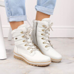 Kožené nepromokavé zateplené boty Remonte W RKR629 white 40