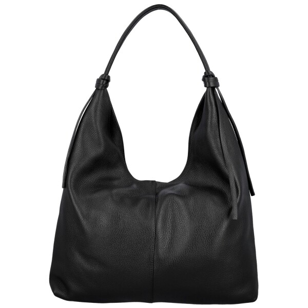 Trendy dámská kožená kabelka na rameno Anestis, černá