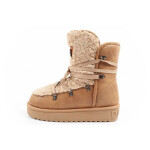 D.Franklin snow boots women winter fashion fur insulated brown beige dámské 39