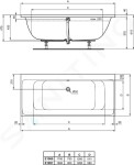 IDEAL STANDARD - Connect Air Vana Duo 1800x800 mm, bílá E106701