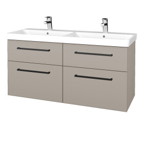 Dřevojas - Umyvadlová skříňka Q MAX SZZ4 120 - N07 Stone / Úchytka T06 / N07 Stone 332334H