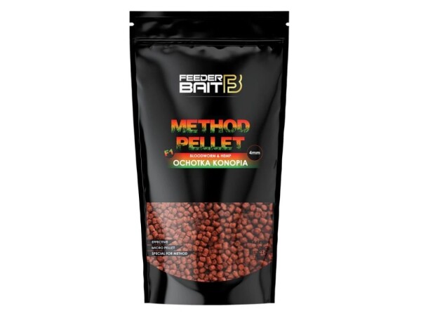 FeederBait Pelety Method Pellet 4mm 800g - F1- Patentka/Konopí,FeederBait Pelety Method Pellet 4mm 800g - F1- Patentka/Konopí