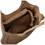 Trendy dámská koženková kabelka na rameno Stifa, béžová