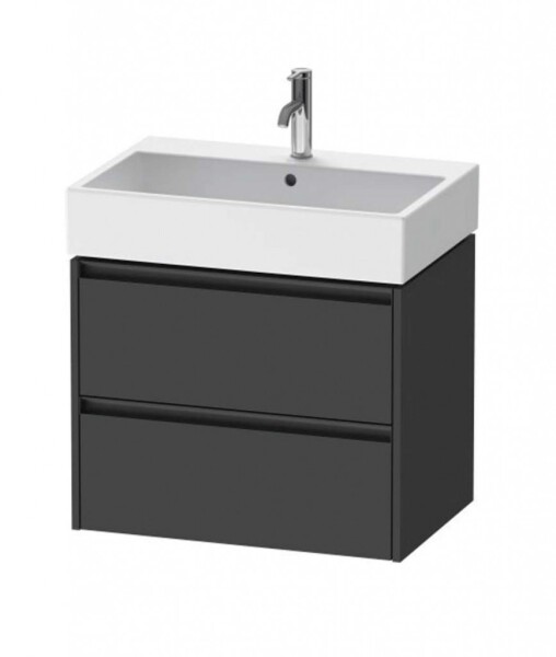 DURAVIT - Ketho.2 Umyvadlová skříňka 55x68x46 cm, 2 zásuvky, grafit mat K25276049490000