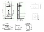 IDEAL STANDARD - ProSys Set předstěnové instalace, klozetu a sedátka Bau Ceramic, tlačítka Oleas M2, Rimless, SoftClose, bílá ProSys120M SP61