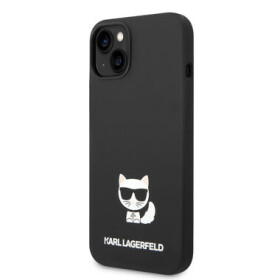 Pouzdro Karl Lagerfeld Liquid Silicone Choupette iPhone 14 Plus černé