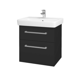 Dřevojas - Umyvadlová skříňka Q MAX SZZ2 60 - N03 Graphite / Úchytka T03 / N03 Graphite 198268C