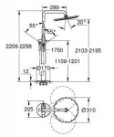 GROHE - Essence Sprchový set s baterií, montáž do podlahy, chrom 23741001