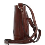 Luxusní dámská kožená crossbody kabelka Yllva, hnědá