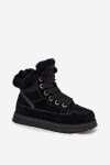 Dámské Zimní Boty Na Platformě S Kožíškem Big Star SS274369 Černé 41