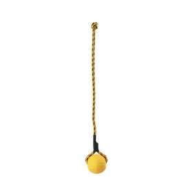 Huhubamboo Míč na šňůře S žlutý / Hračka pro psy / EVA (355861)