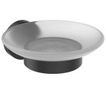 IDEAL STANDARD - IOM Mýdlenka s držákem, černá/satinované sklo A9122XG