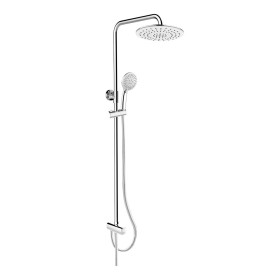 Mereo Sprchový set s tyčí, hadicí, ruční a talíř. kulatou sprchou, bílá CB95001SW1