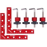 FORTUM 4784120 Rohové L-svorky 90° – sada 2ks, 140×140mm, eloxovaný hliník