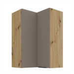 Horní rohová skříňka Aria 60x60 GN-90 2F (90°) Barva korpusu: Černá, Barva dvířek: WH - Crystal white AFM