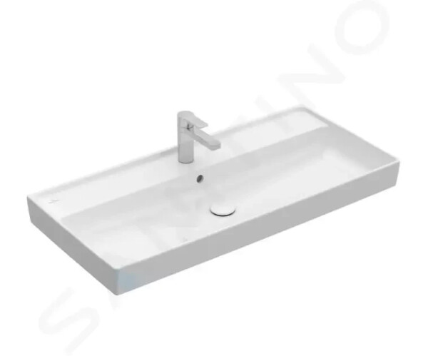 VILLEROY & BOCH - Collaro Umyvadlo nábytkové 1000x470 mm, s přepadem, otvor pro baterii, CeramicPlus, alpská bílá 4A33A5R1