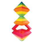 Kebo Toys Wedge it skládací pyramida duhové barvy 15 kusů