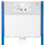 REA/S - Podomítkový WC systém K011A-Q + tlačítka T Brush Steel KPL-E0057