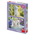 Puzzle 2x48 Koťátko westíci