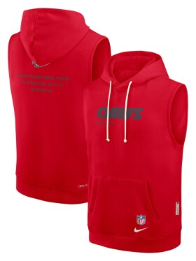 Nike Pánská mikina Kansas City Chiefs NFL 2026 Sideline Standard Issue Sleeveless Hoodie Velikost: 3XL
