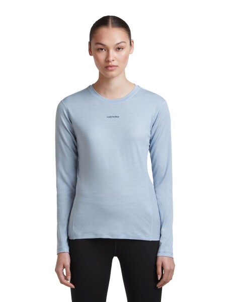 Dámské merino triko s dlouhým rukávem ICEBREAKER Wmns 200 MerinoFine Ace LS Crewe, Zinc Blue velikost: S