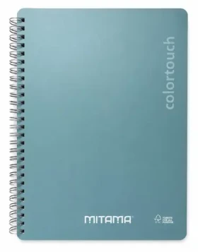 Mitama i-Note tyrkysová / Spirálový sešit / 18,5×24 cm / čistý / 90 listů (62278-90213)