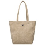 Trendy dámská koženková kabelka na rameno Faidra, krémová