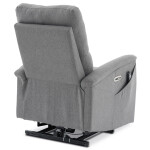 Polohovací křeslo, elektrické zabudované ovládání, šedá, látka, TV-929 GREY2