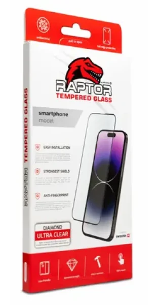 SWISSTEN RAPTOR DIAMOND ULTRA CLEAR 3D Temperované sklo pro Apple iPhone 17 Pro černá (84501862)