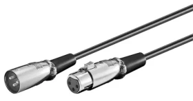 MicroConnect XLR kabel XLR (M) - XLR (F) 0.5m černá (XLRMF05)