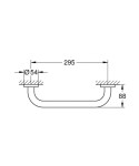 GROHE - QuickFix Start Madlo, délka 35 cm, matná černá 411892430