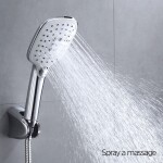 Mereo Mada vanová baterie s talířovou hranatou sprchou, bílá CBE60101SJM