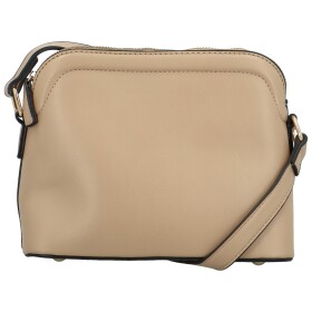 Trendy dámská koženková crossbody kabelka Dagoma, béžová