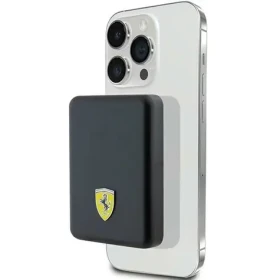 Ferrari Metal Logo černá / Powerbanka / MagSafe / 5000 mAh / 15 W
