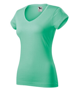 Fit V-neck tričko dámské mátová M