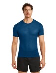 Pánské merino triko s krátkým rukávem ICEBREAKER Mens 75 Cool-Lite Featherlight SS Crewe, Atlantis velikost: S