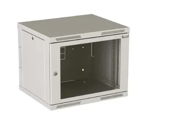 Solarix SENSA-9U-65-11-G rozvaděč nástěnný 9U 500mm / dveře sklo / RAL 7035 (83000183)