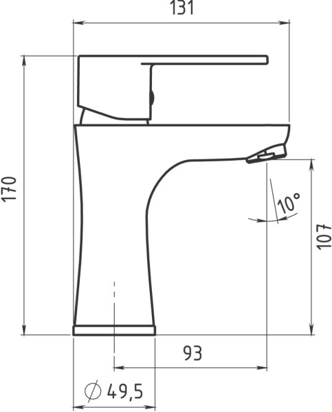 NOVASERVIS - Umyvadlová baterie na studenou vodu Titania Fresh chrom 96005/1,0