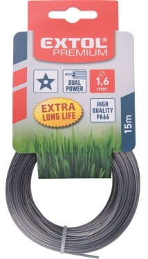 Extol Premium (8870922) žací struna do sekačky s jádrem, hvězdicový profil, pr. 1,6mmx15m, PA66