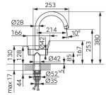 NOVASERVIS - Dřezová stojánková baterie Filtrata, chrom BFT41