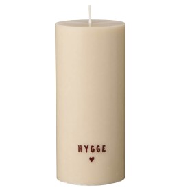 Ib Laursen Svíčka bez parfemace Hygge, krémová barva, vosk