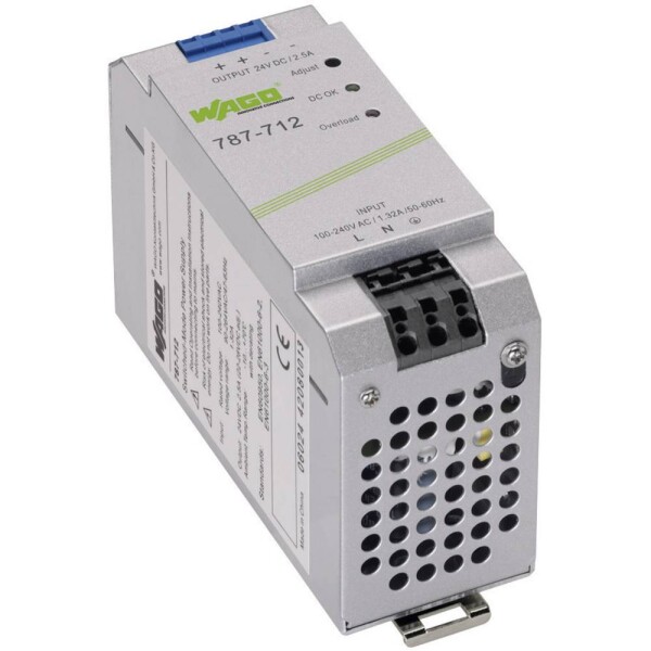 WAGO EPSITRON® ECO POWER 787-712 síťový zdroj na DIN lištu, 24 V/DC, 2.5 A, 60 W, výstupy 1 x