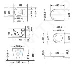 DURAVIT - Soleil by Starck Závěsné WC se sedátkem SoftClose, Rimless, HygieneFlush, HygieneGlaze, bílá 45860920A1